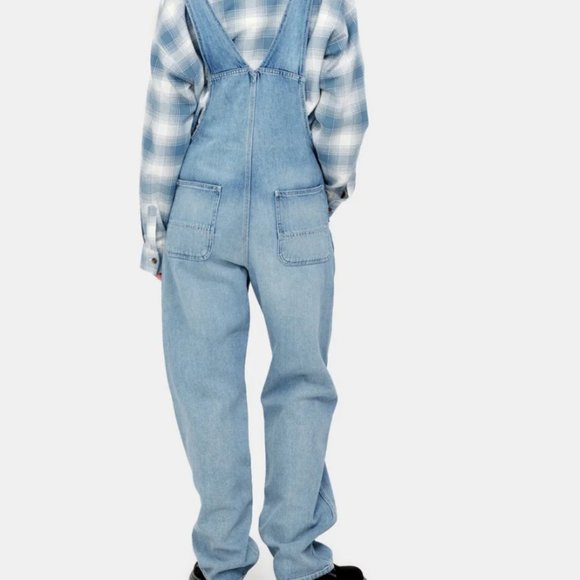 BNWT Carhartt Women's Bib Overall Straight Blue - Picture 2 of 4